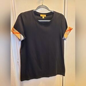 Burberry black plaid size large t-shirt